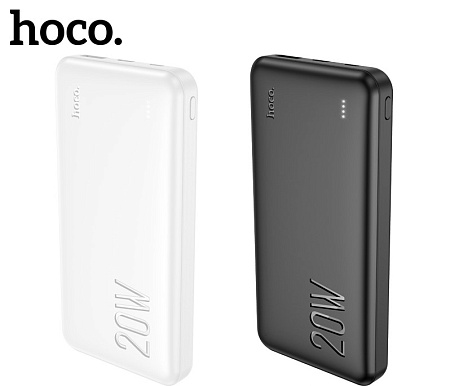 Внешний аккумулятор 10000mAh 2USB PD 20W+QC3.0 быстрая зарядка с LED-индикатором Hoco J87