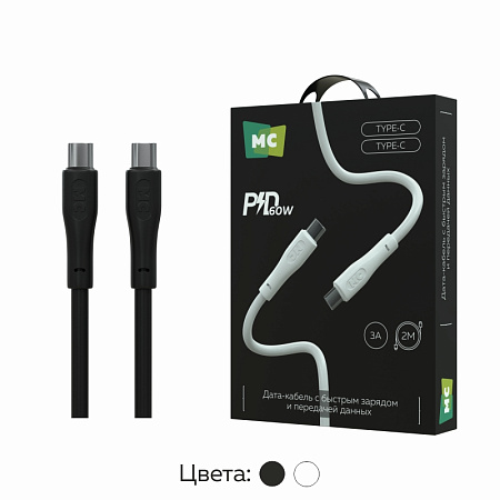 Дата-кабель USB 3.0A PD 60W для Type-C Type-C More choice K60aa ПВХ 2м