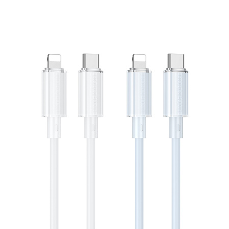 Дата-кабель USB 3.0A PD 27W для Lightning 8-pin Type-C Borofone BX112 ПВХ 1м