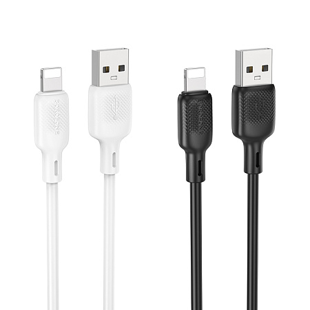 Дата-кабель USB 2.4A для Lightning 8-pin Borofone BX113 силикон 1м