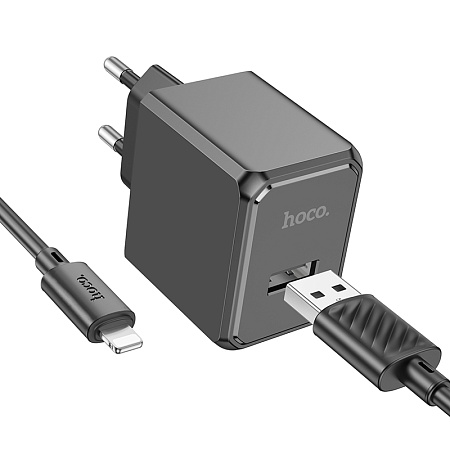 СЗУ 1USB 2.1A для Lightning 8-pin Hoco CS11A 1м