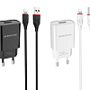 СЗУ 1USB 2.1A для Lightning 8-pin Borofone BA20A 1м
