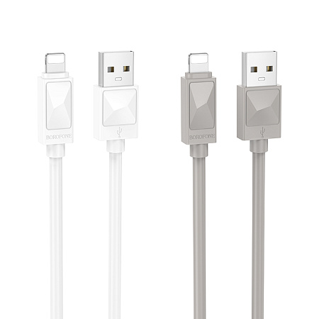 Дата-кабель USB 2.4A для Lightning 8-pin Borofone BX109 ПВХ 1м