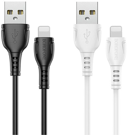 Дата-кабель USB 2.4A для Lightning 8-pin Borofone BX51 ПВХ 1м