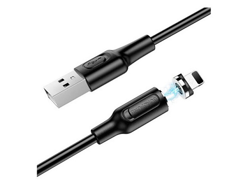Дата-кабель USB 2.4A для Lightning 8-pin MAGNETIC Borofone BX41 ПВХ 1м